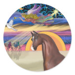 Xmas Star - Brown Arabian Horse stickers
