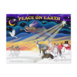 Xmas Sunrise - Four Italian Greyhounds postcards