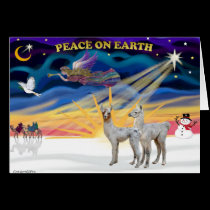 Xmas Sunrise - Two Baby Llamas cards
