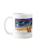 Xmas Sunrise - Two Vizslas mugs