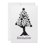 Xmas tree 2 W&B Invitation