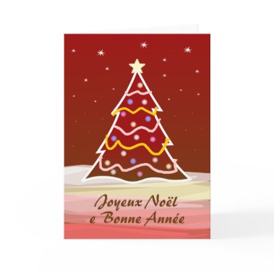 Xmas Tree - french Greeting Card by Plushcardz