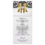 Xmas Wedding Menu Cards Chandelier Black Gold rack cards