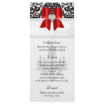 Xmas Wedding Menu Cards Chandelier Black White rack cards