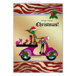 Xmas Zebra Jewellery Salon Card Shoes