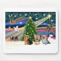 XmasMagic Yorkie Trio Mouse Mat