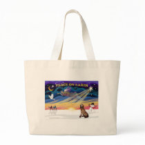 XmasSunrise-BLoodhound Tote Bags