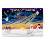 XmasSunrise-Bull Terrier 4 Card