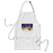 XmasSunrise-Two Tri Cavaliers Apron