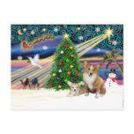 Xms Magic-2Corgis-Pem+pup postcards