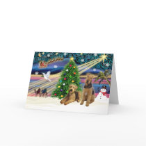 XmsMagic-AIREDALE pair Greeting Card