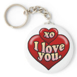 XO I love you with hearts. keychains
