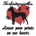 Xoloitzcuintlis Leave Paw Prints Embroidered Shirt embroidered shirts