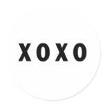 XOXO Black stickers