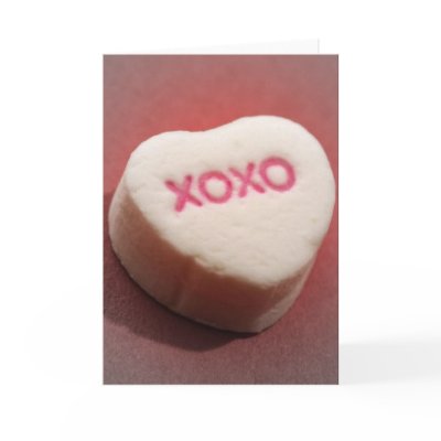 XOXO candy heart Card by cards4you