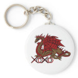 XOXO red and brown dragon Key Chains