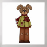 xoxo valentine puppy dog print