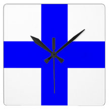 XRAY BLUE CROSS SQUARE WALL CLOCKS