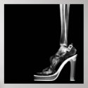 XRAY HIGH HEEL LADY SKELETON FOOT B&W posters