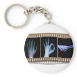 XRAY SIGN LANGUAGE FILM - HAND OK HANDSHAKE keychains