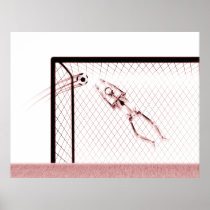 XRAY SKELETON SOCCER GOALIE WHT RED