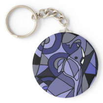 XX- Abstract Art Elephant Key Chains