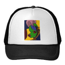 XX- Abstract Art Tree Frog Mesh Hat