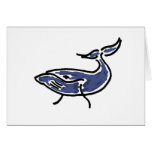 XX- Artistic Blue Whale Greeting Card