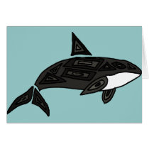 XX- Artistic Killer Whale Greeting Card