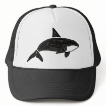 XX- Artistic Killer Whale Trucker Hats