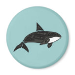 XX- Artistic Killer Whale Fridge Magnets