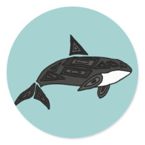 XX- Artistic Killer Whale Stickers