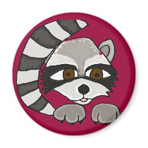 XX- Artistic Racoon Refrigerator Magnet