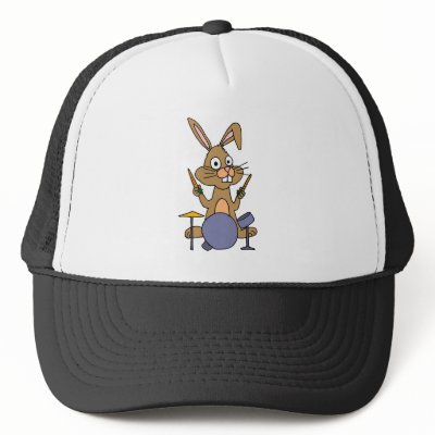 Rabbit Playing Drums