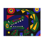 XX- Cubist Art Alligator Post Card