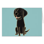 XX- Cute Black Labrador Cartoon Cards