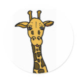 XX- Cute Giraffe Round Sticker