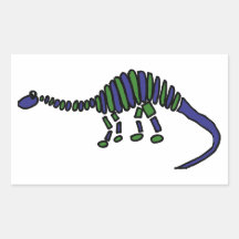 XX- Dinosaur Abstract Art Rectangle Sticker