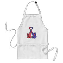 XX- Elephant Love Cartoon Aprons