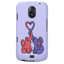 XX- Elephant Love Cartoon Samsung Galaxy Nexus Case