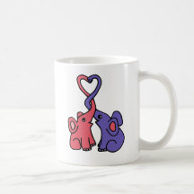XX- Elephant Love Cartoon Mug