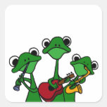 XX- Frogs Playing Music Cartoon Sticker