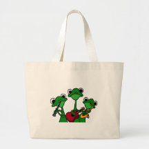 XX- Frogs Playing Music Cartoon Tote Bag