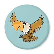 XX- Funky Eagle Fridge Magnet