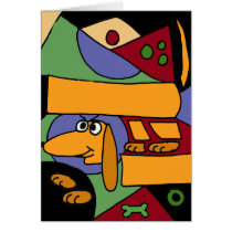 XX- Funny Abstract Art Dachshund