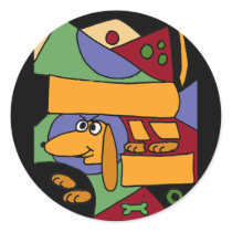 XX- Funny Abstract Art Dachshund