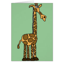 XX- Funny Giraffe Cartoon Card