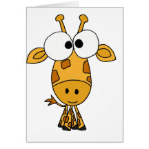 XX- Funny Giraffe Cartoon Greeting Cards