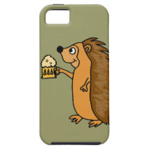 XX- Funny Hedgehog Rasing a Pint