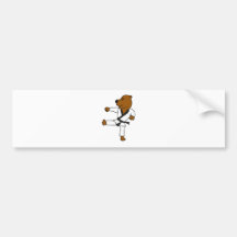 XX- Funny Martial Arts Brown Bear Bumper Sticker